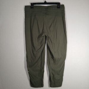 Lululemon Final Play Crop Pants Womens 10 Green Drawstring Gym Active #538